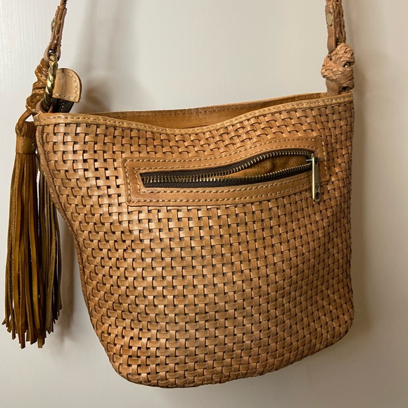 Patricia Nash Castelli Woven Leather Crossbody Shoulder Bag - Picture 2 of 11